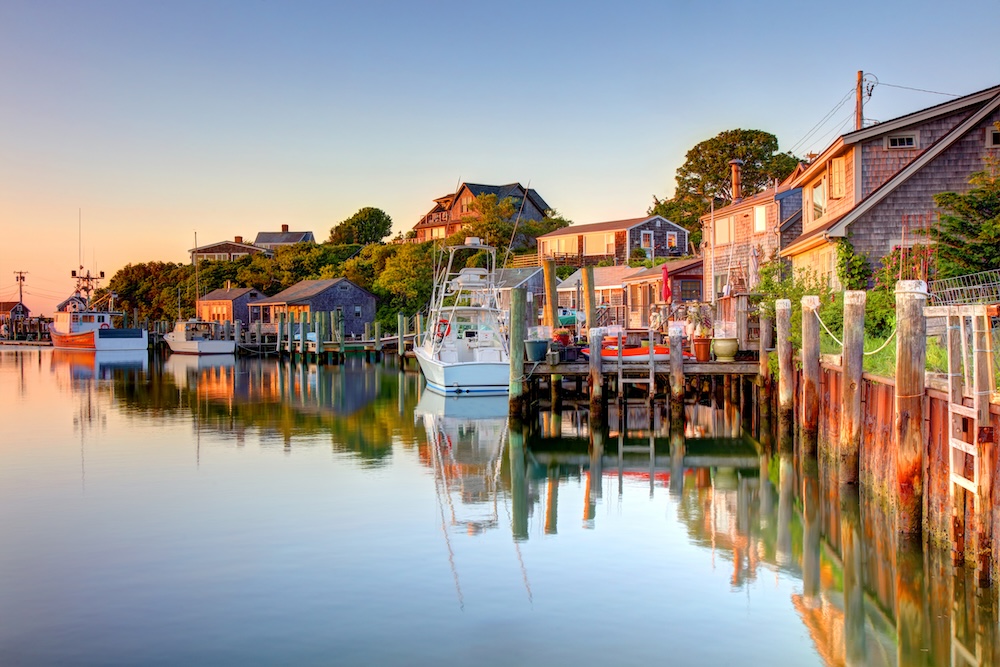 Fishing village in Chilmark, MA, no Martha's Vineyard