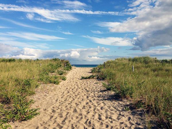 Entrance to the Privately Held Hancock Beach